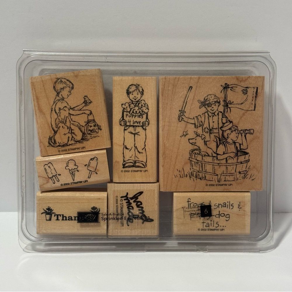 Stampin' Up! Kids Wooden Stamp Set - Natural Wood